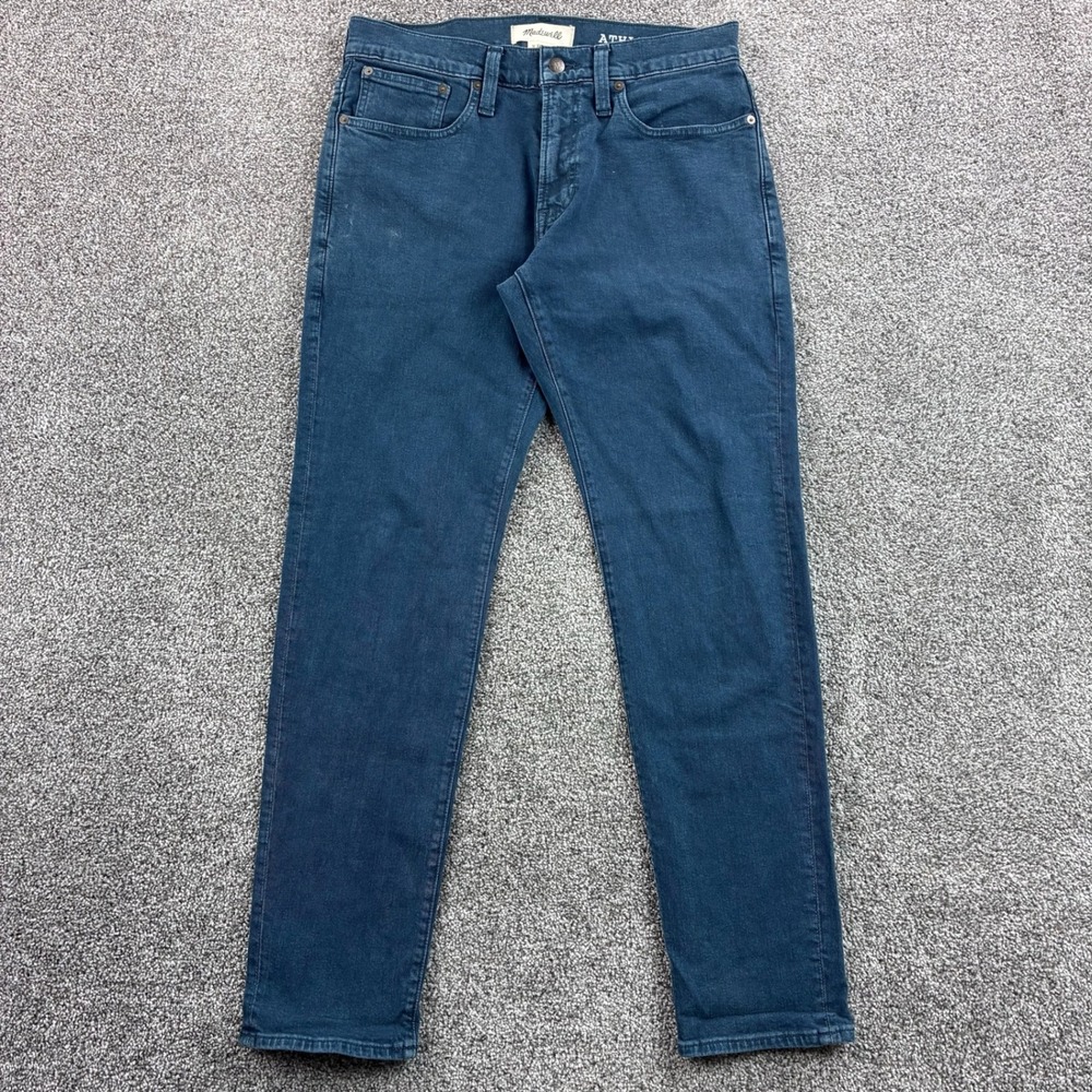Madewell Athletic Slim Jeans Women's 31x30 Blue Teal Denim Stretch Pants